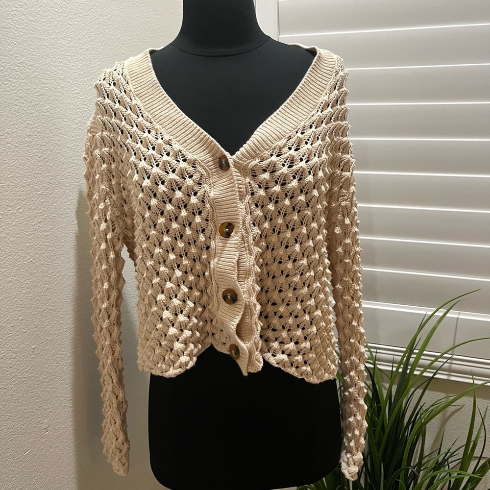 Broadway 38 | Button Front Textured Cardigan - image 1